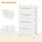 Costway 1/2 PCS 5-Drawer Plastic Rolling Storage Cart with 4 Universal Wheels Dresser Cabinet